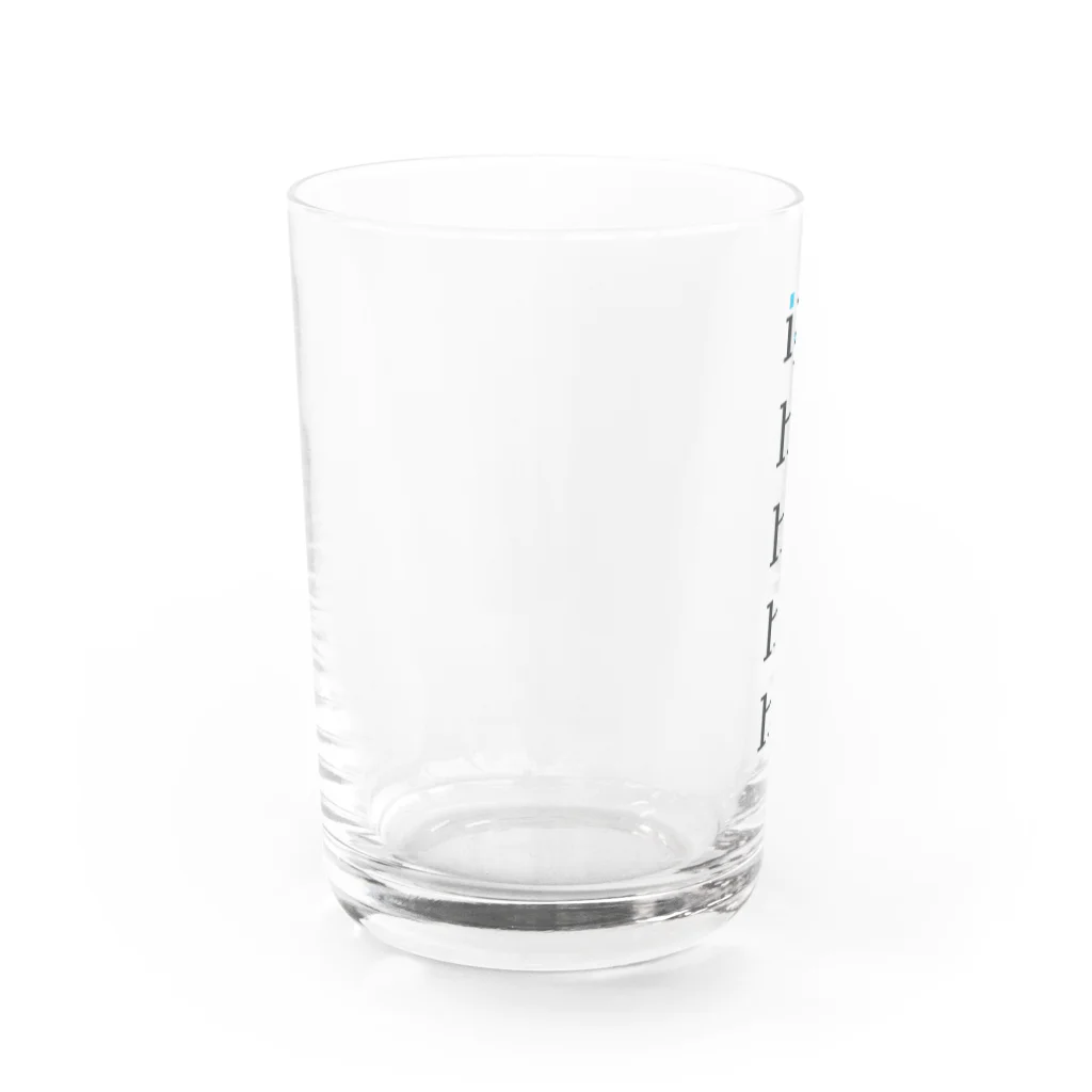 にな子Φいひひひひって笑う人のいひひひひシリーズ②はっきり黒×水色 Water Glass :left