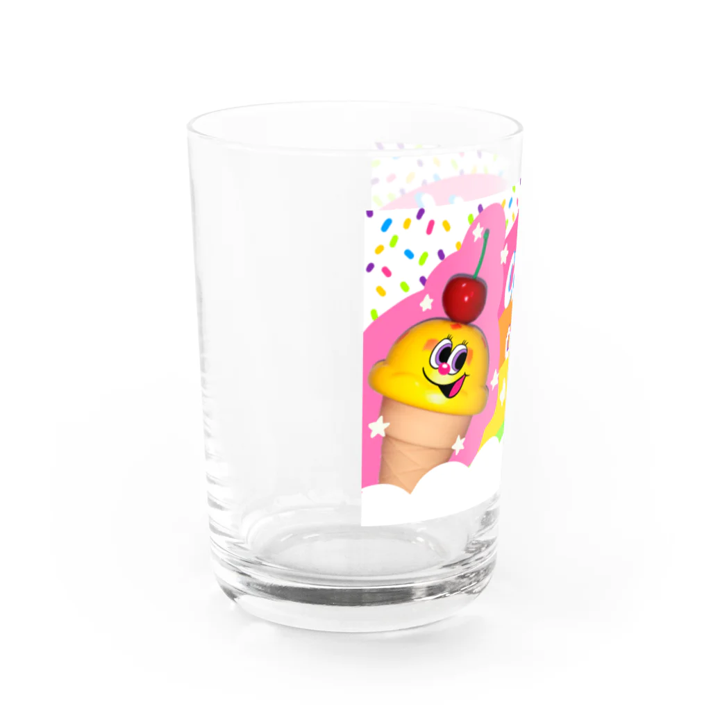 C WORLD🐻💜のアイスちゃんcolorful days Water Glass :left