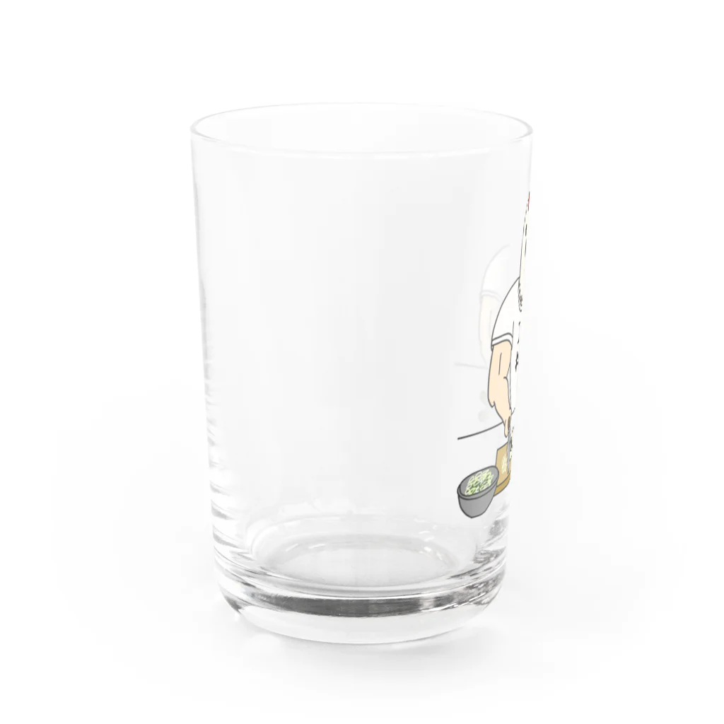 すとろべりーガムFactoryのひたすらネギを切るニワトリ男 Water Glass :left