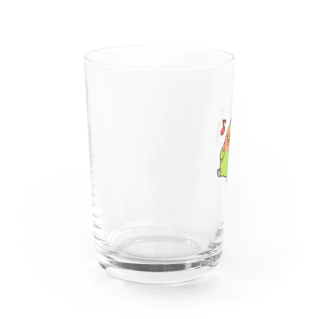 もんとみ | もっちり動物造形作家のコザクラインコのしげもちくん Water Glass :left