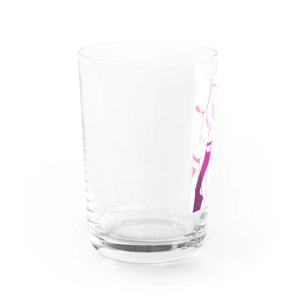 一朶琴の透明少女のグラス Water Glass :left