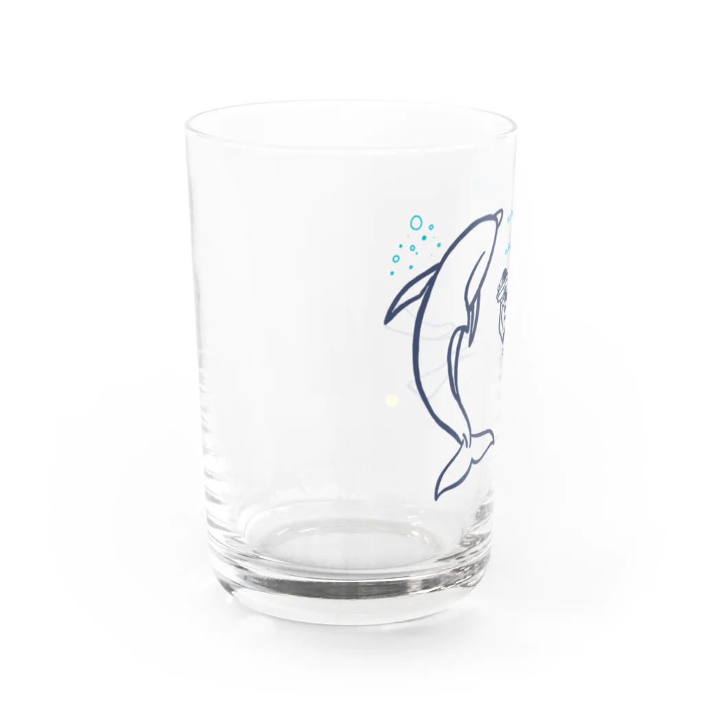 たじんのおみせのドルフィンスイム Water Glass :left