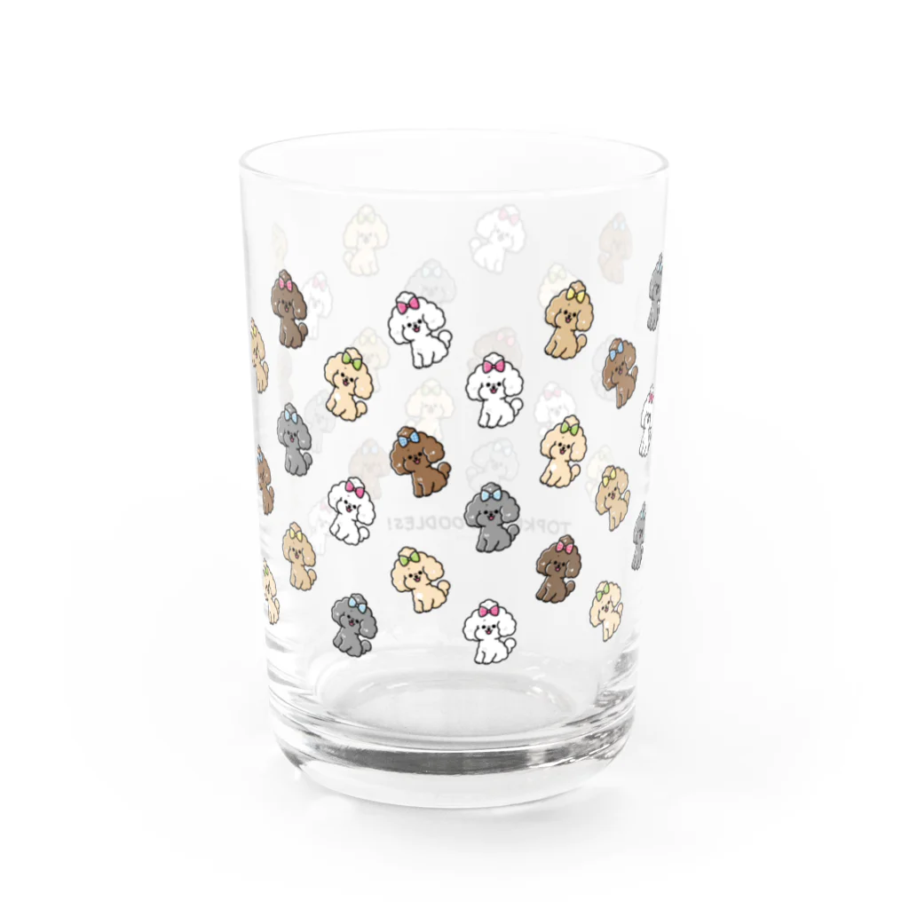 ししまる ともみのおめかし！ トップノットプードルず！ Water Glass :left