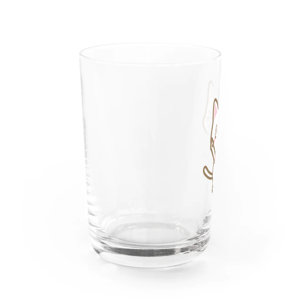 白ねこグループアンテナSHOPの白ねこ公式キャラクター Water Glass :left