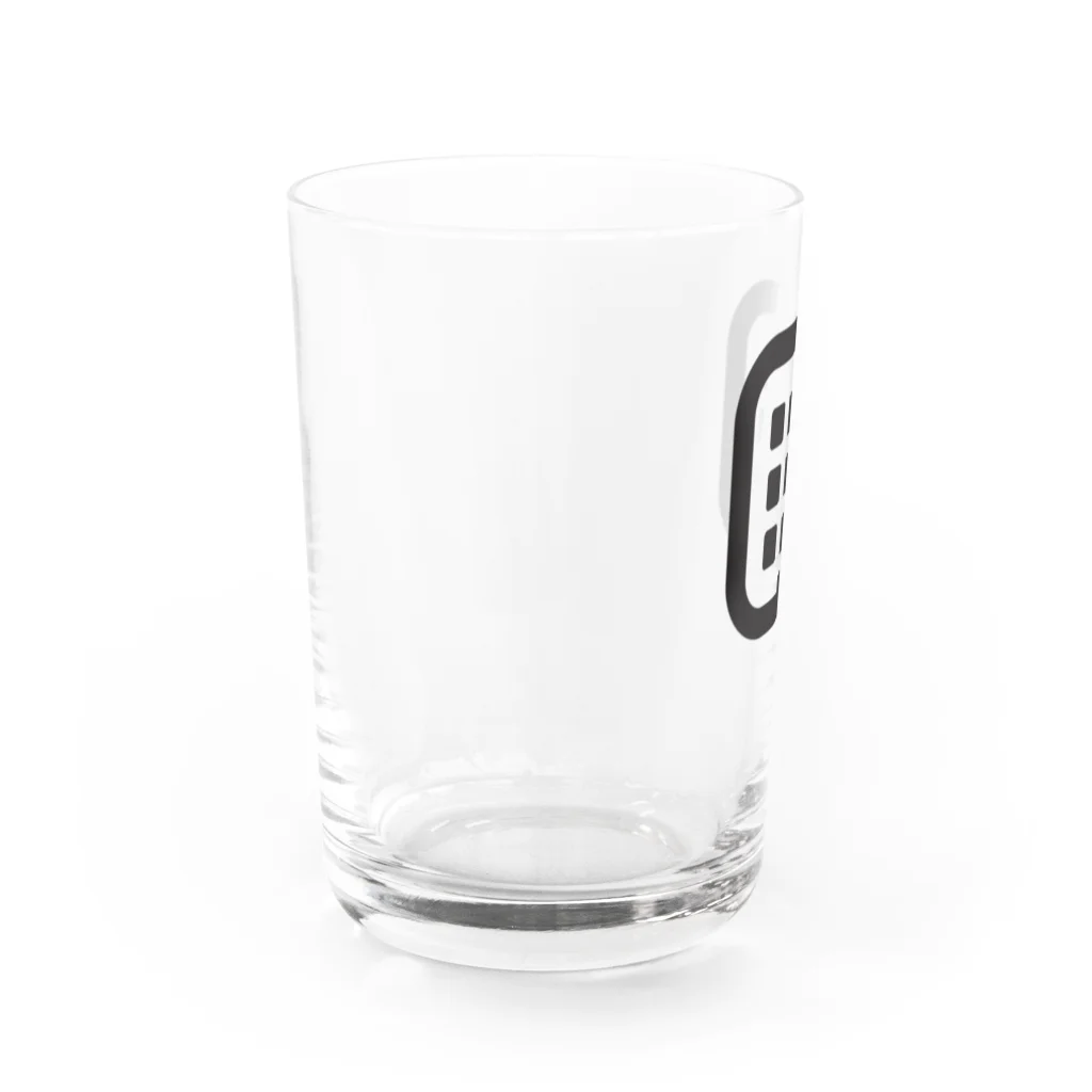 アプリファクトリーはるniのグッズ工房のはるniアイコン（黒） Water Glass :left