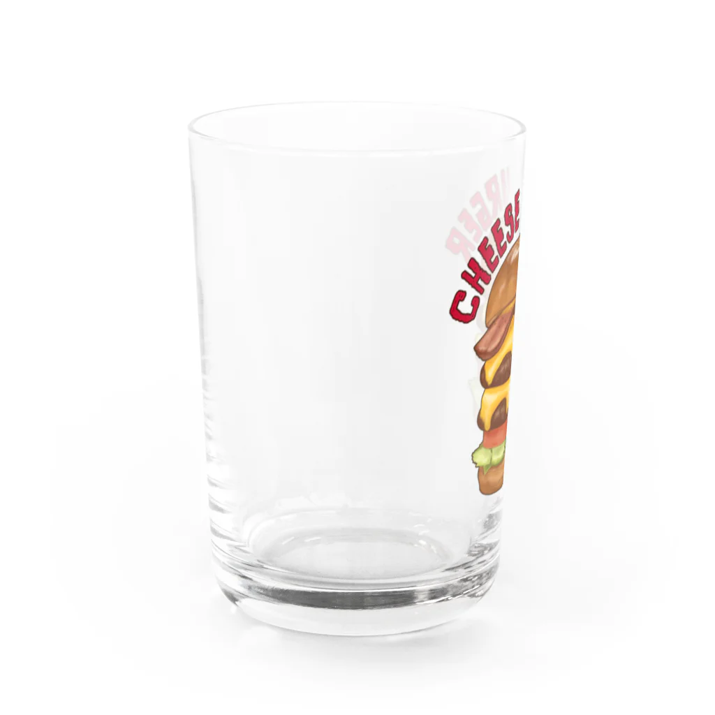 すとろべりーガムFactoryのチーズバーガー Water Glass :left