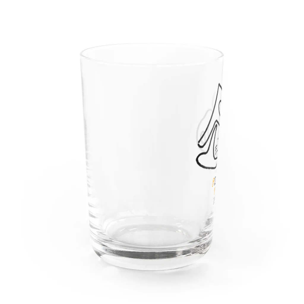 兎猫庵のPTA-ｂ　文字入り Water Glass :left