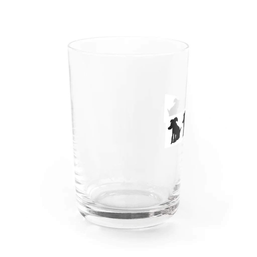 アメリカンベース の愛犬　絵画 Water Glass :left