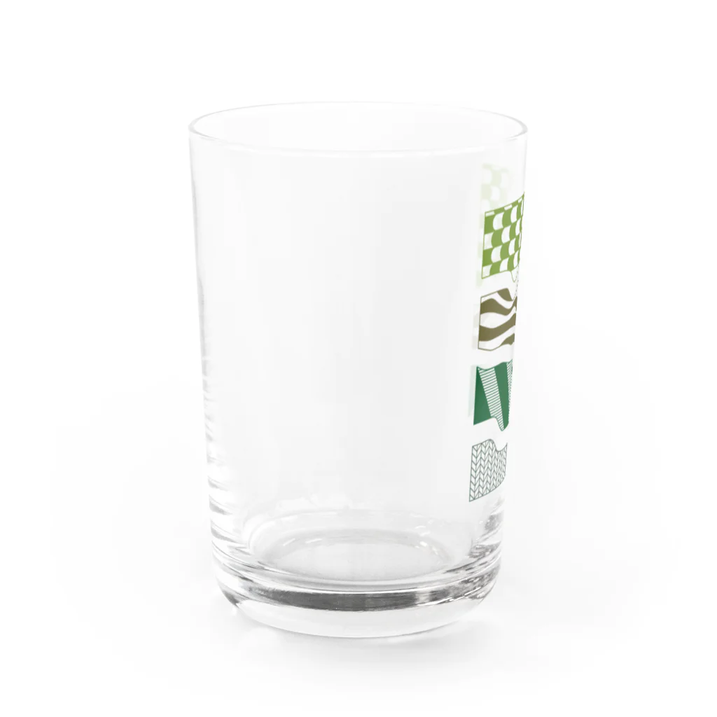 かもしれない堂の草層藻想からなるグラス Water Glass :left