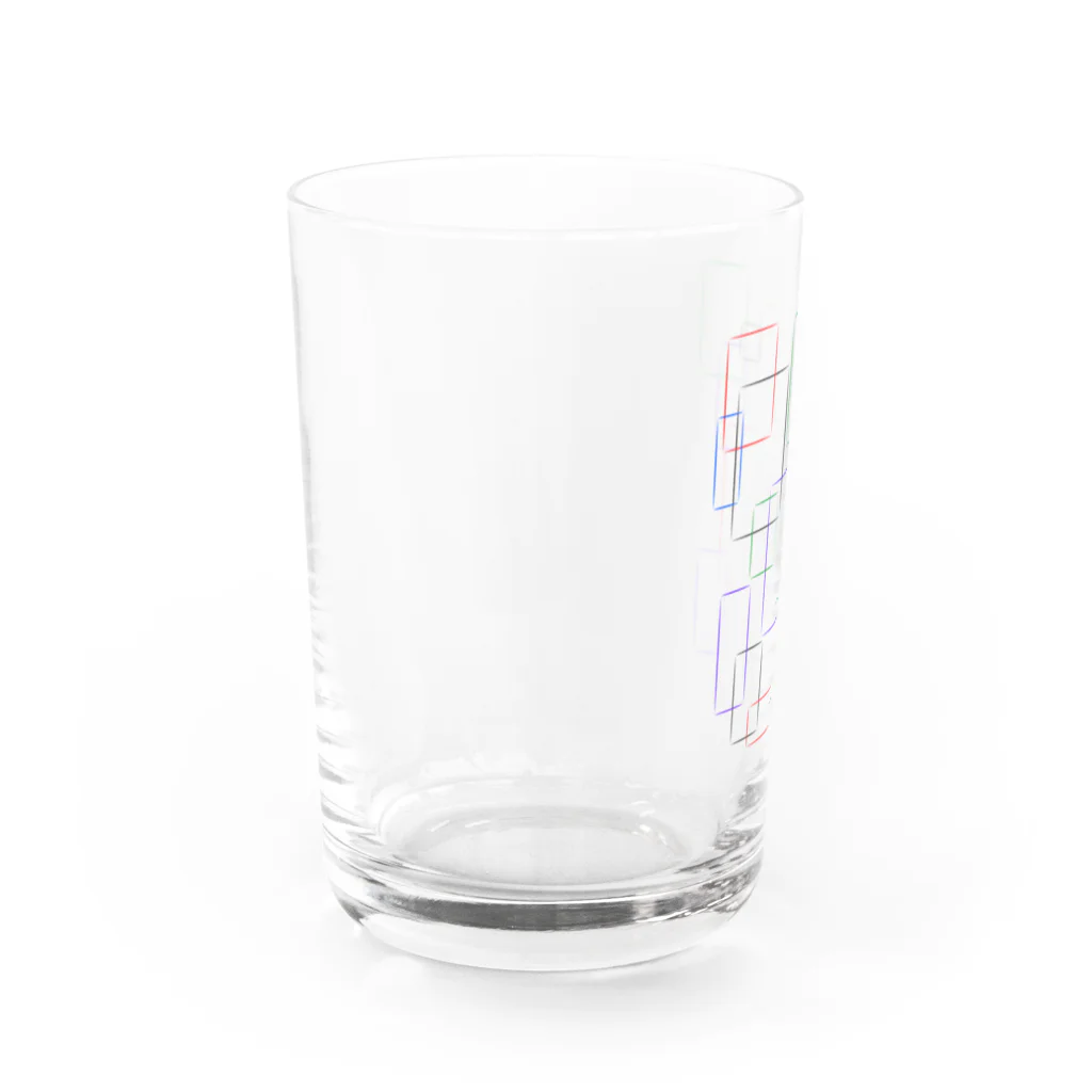 しめじのエモ散らかした模様 Water Glass :left