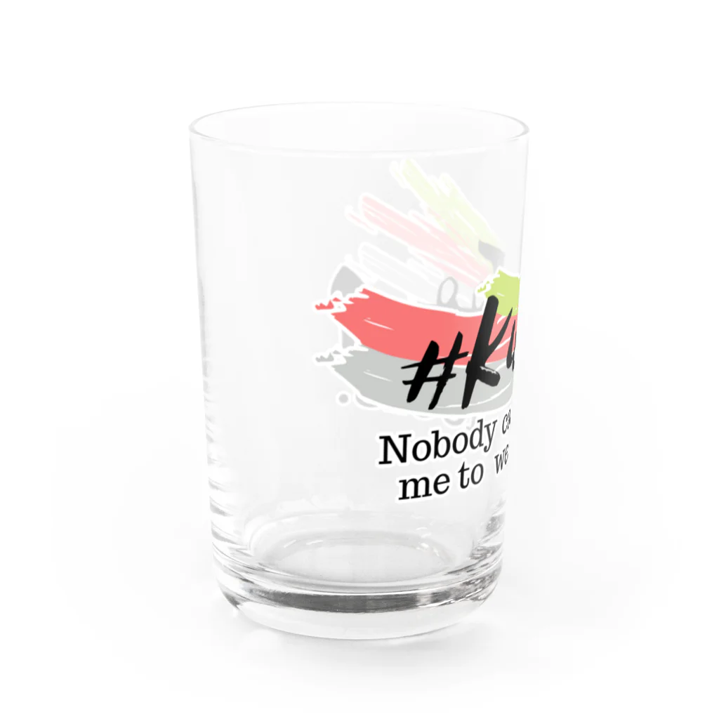 #KuToo Wave of Actionの【復刻】#KuToo ロゴ グラス Water Glass :left