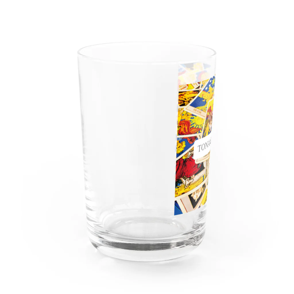 TONAMI NAOKIのタロット物販ブースのTONAMI NAOKI LOGO Water Glass :left
