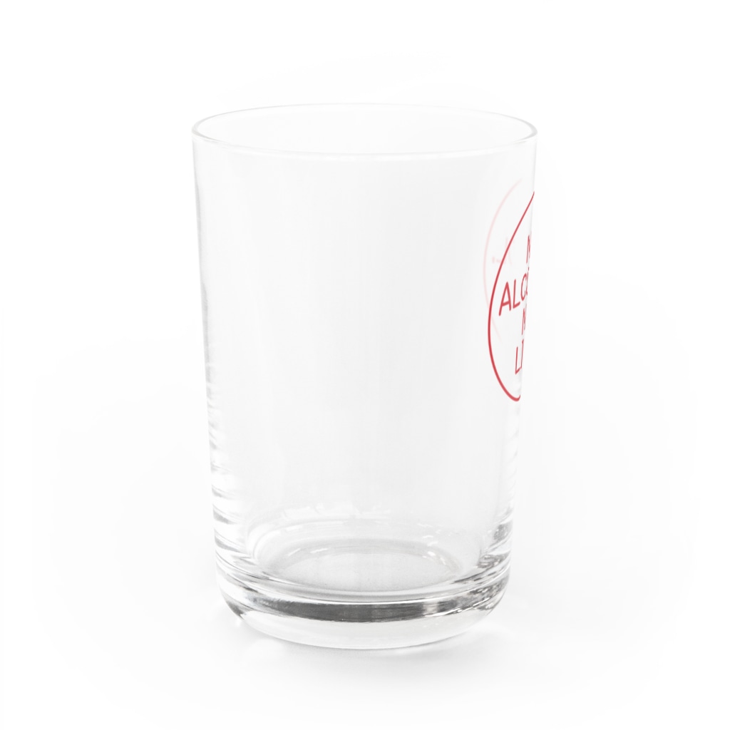 stereovisionのNO ALCOHOL, NO LIFE. Water Glass :left