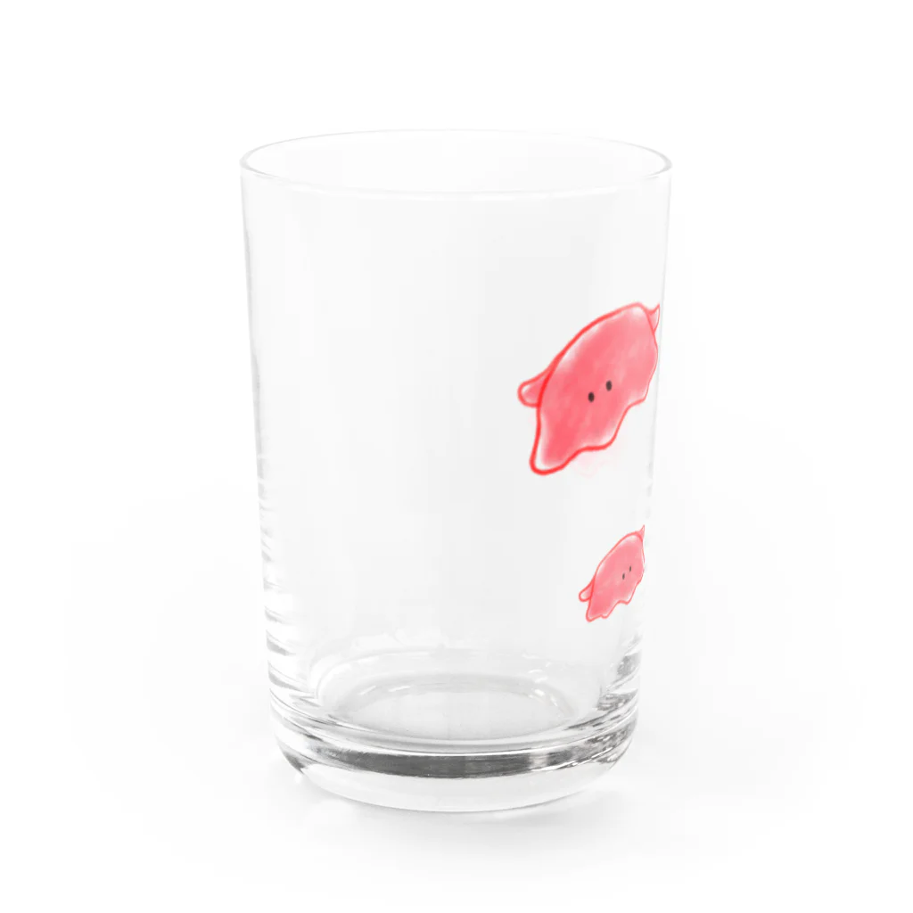 桜の気分屋ショップのメンダコさんの水槽 グラス左面