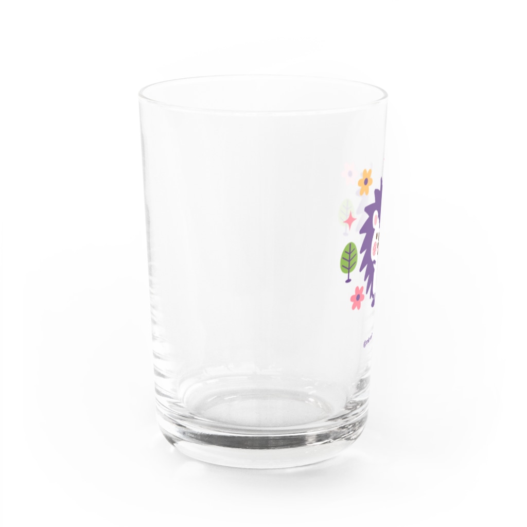 ミニマムユニヴァース@SUZURIのハリネズミのハリさんグラス Water Glass :left