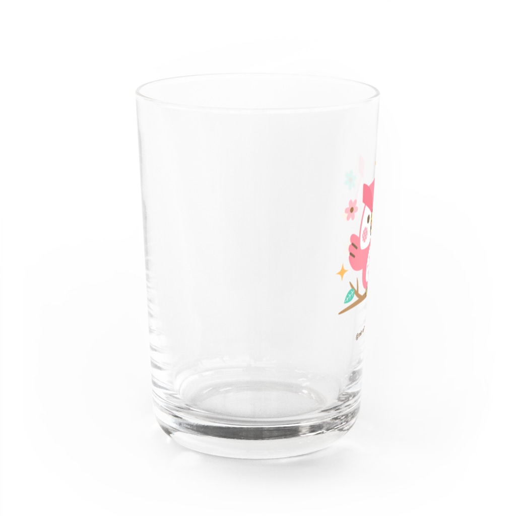 ミニマムユニヴァース@SUZURIのももいろフクロウのフクさんグラス Water Glass :left