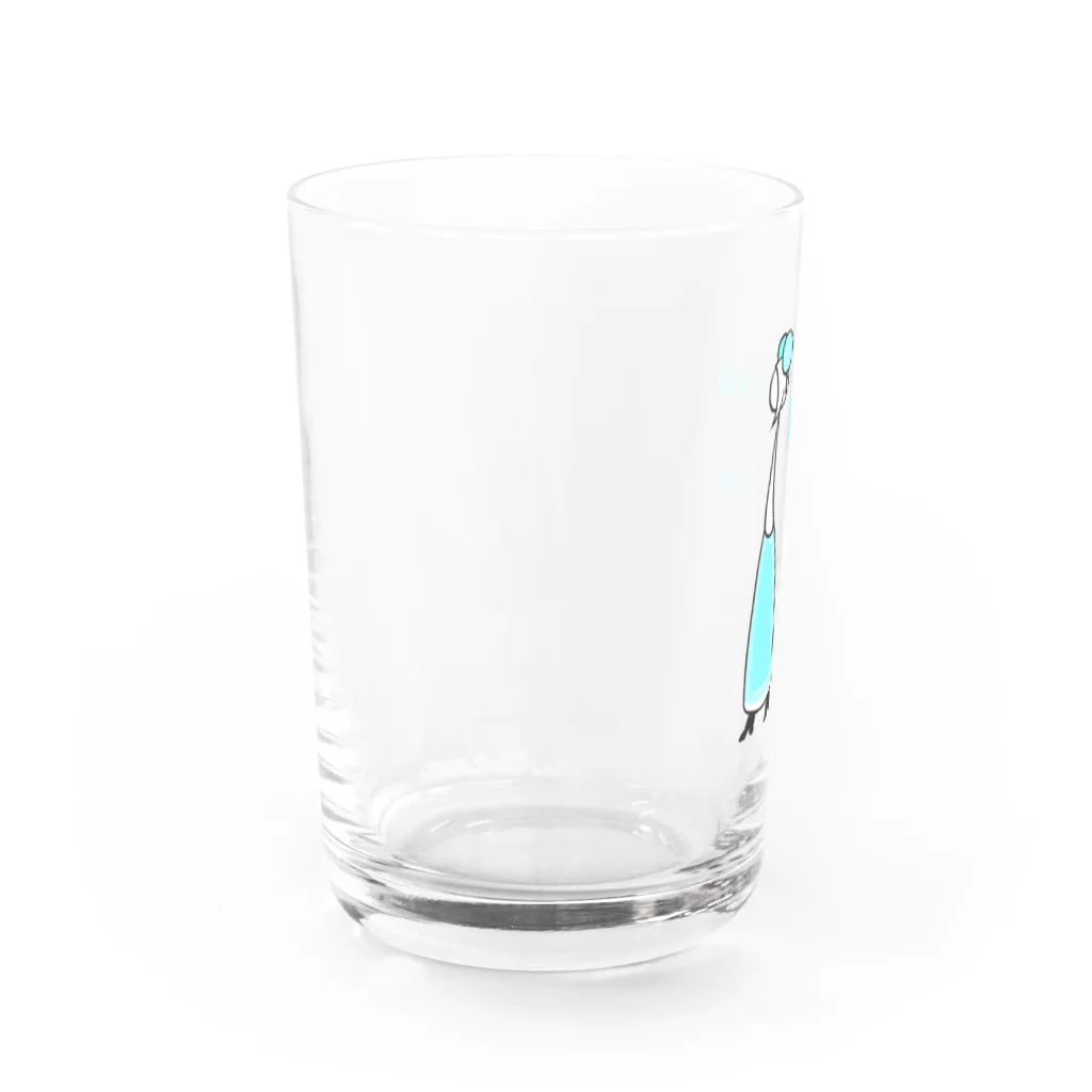 ウサネコのカクテル　チャイナブルー Water Glass :left