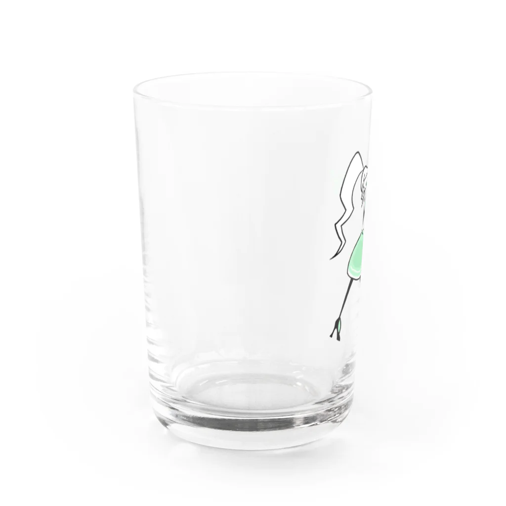 ウサネコのカクテル　グラスホッパー Water Glass :left