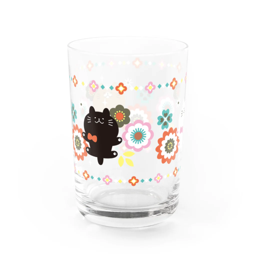 のらんちのフラワーねこ Water Glass :left