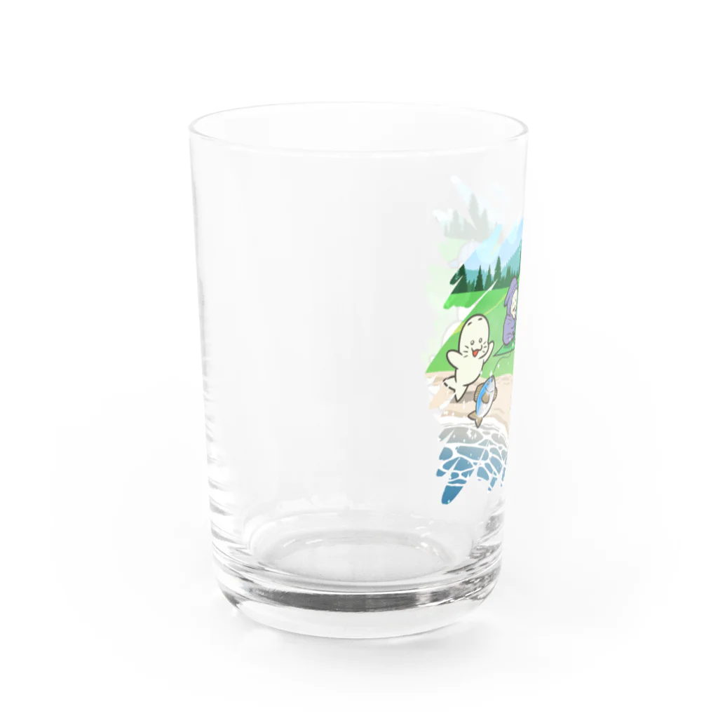 あーさーのなかよしピクニック Water Glass :left