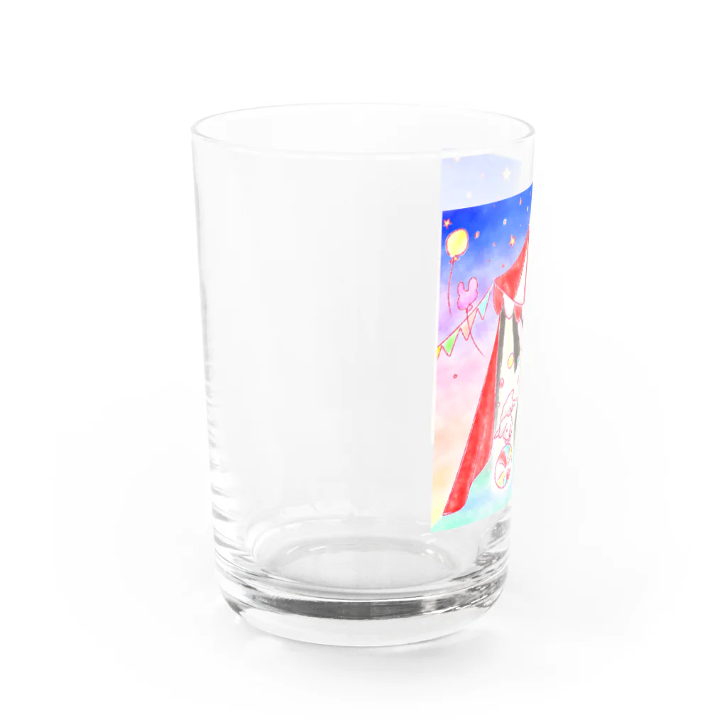 クマバチゴルフ倶楽部のクマバチとサーカス Water Glass :left