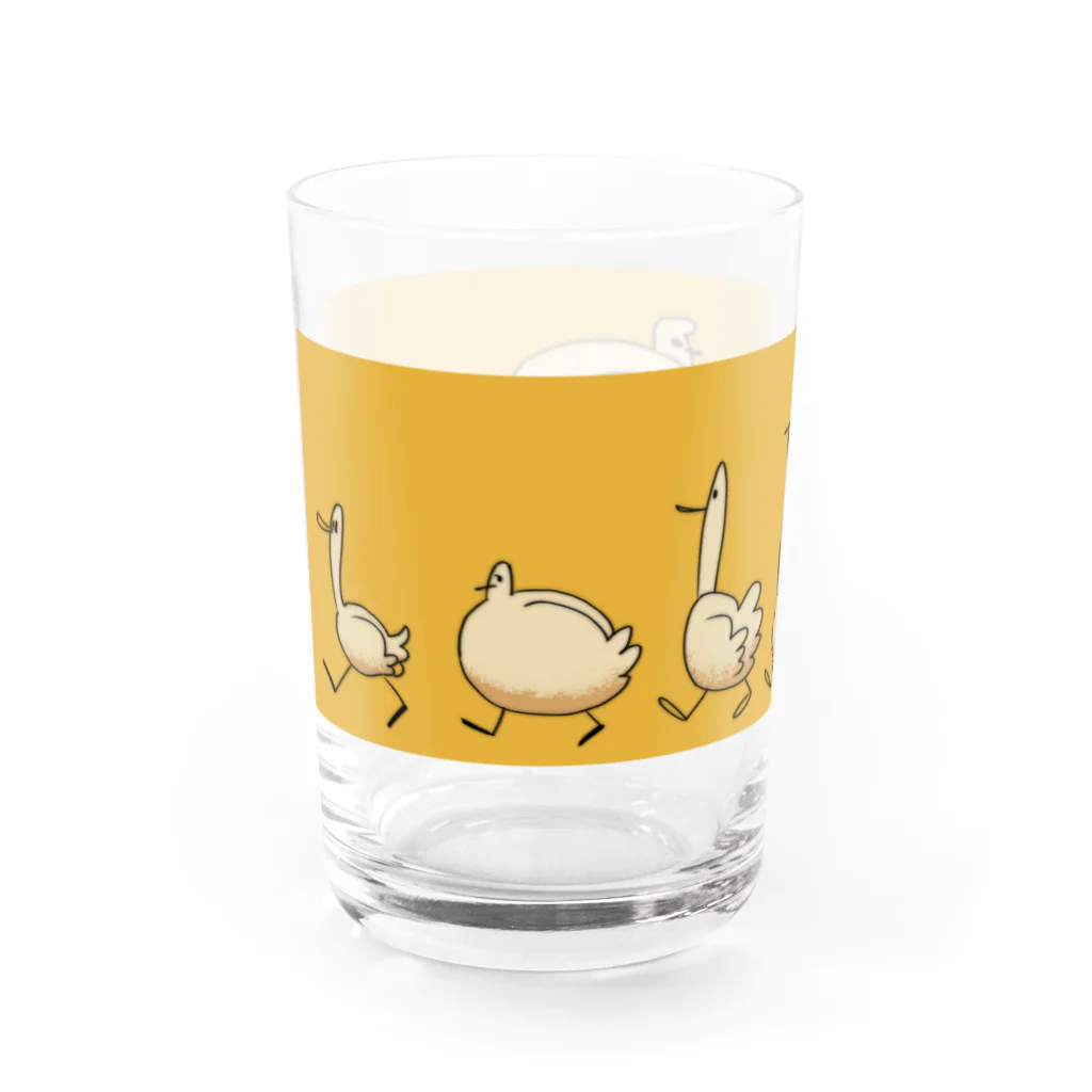 缶詰めのオカシナトリのコウシン Water Glass :left