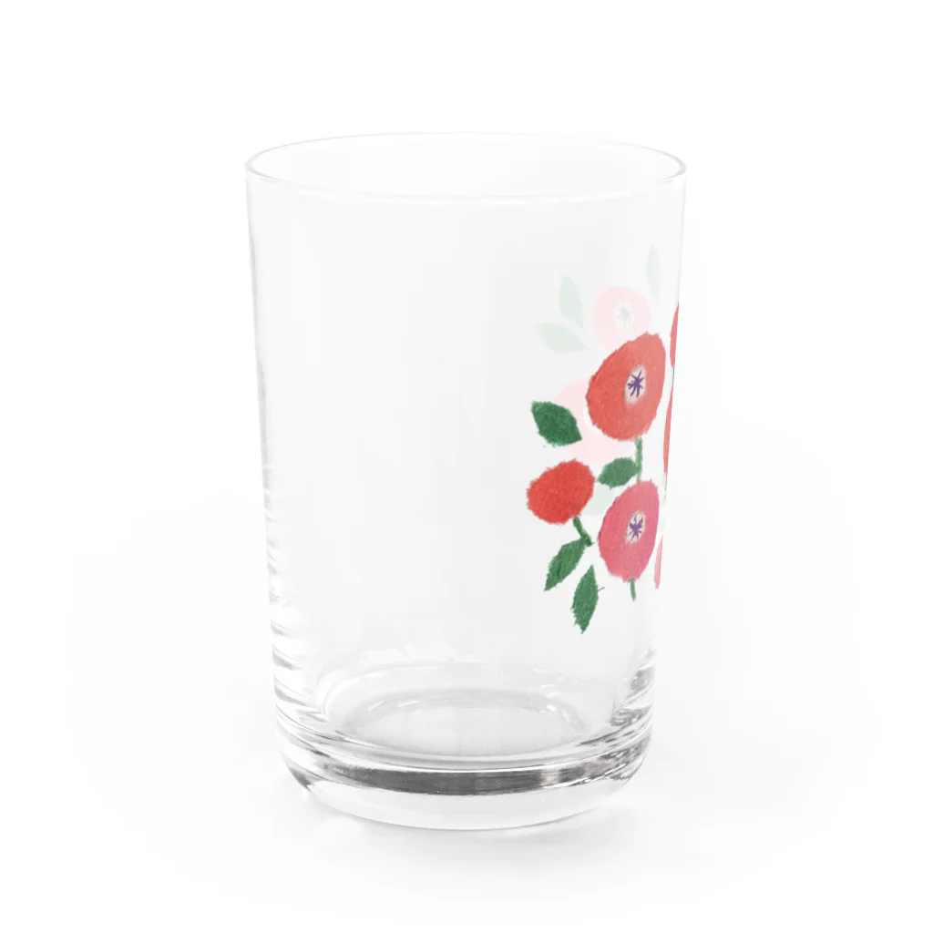 ちぎり絵作家 ウメチギリのお花のある暮らし Water Glass :left