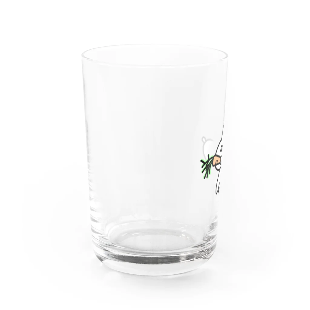 ひらがながすきのごはんが おいしい うさぎ Water Glass :left