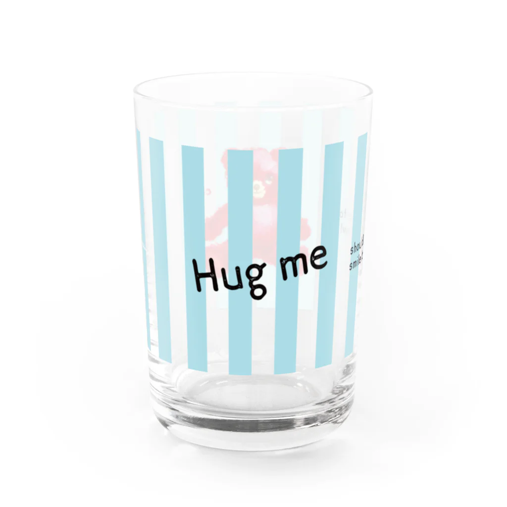 cocoartの雑貨屋さんの【Hug me】（赤くま） グラス＝SALE中！！ Water Glass :left