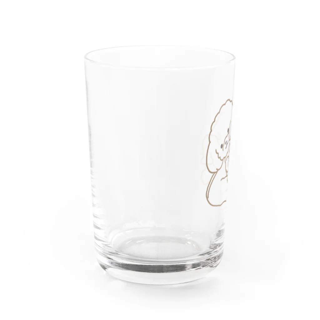 ごうしゃのしょっぷののびのびわんこ(透明) Water Glass :left