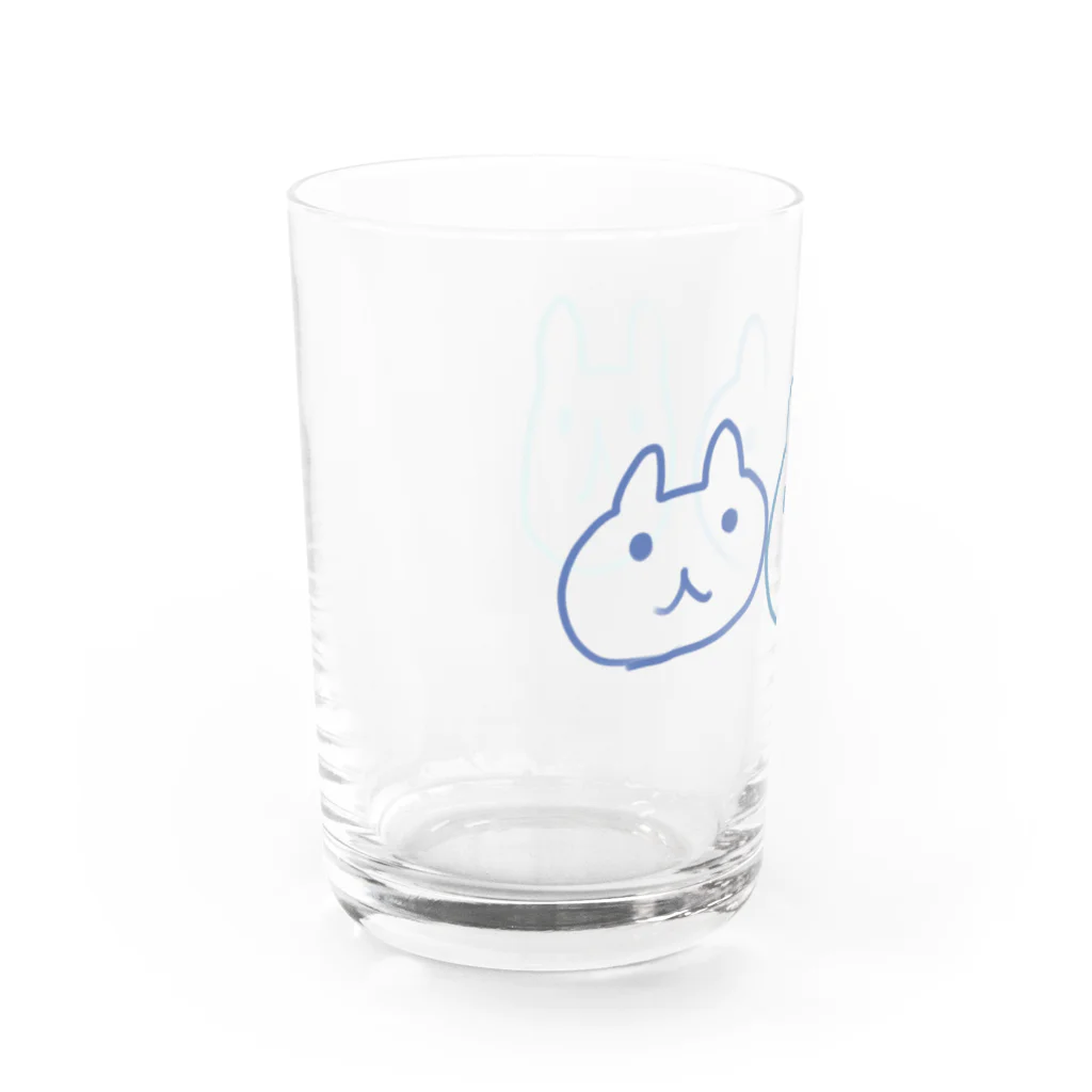 農家の嫁のあおいろうさぎ Water Glass :left