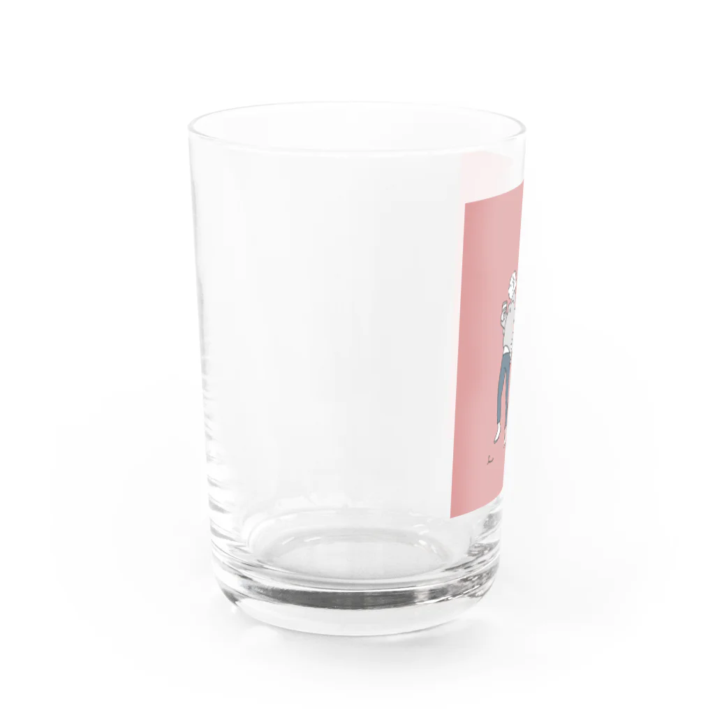 fuminghasegawa_artworkの友達とリンクコーデ ピンク Water Glass :left