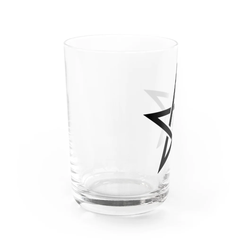 風天工房の五芒星（黒） Water Glass :left