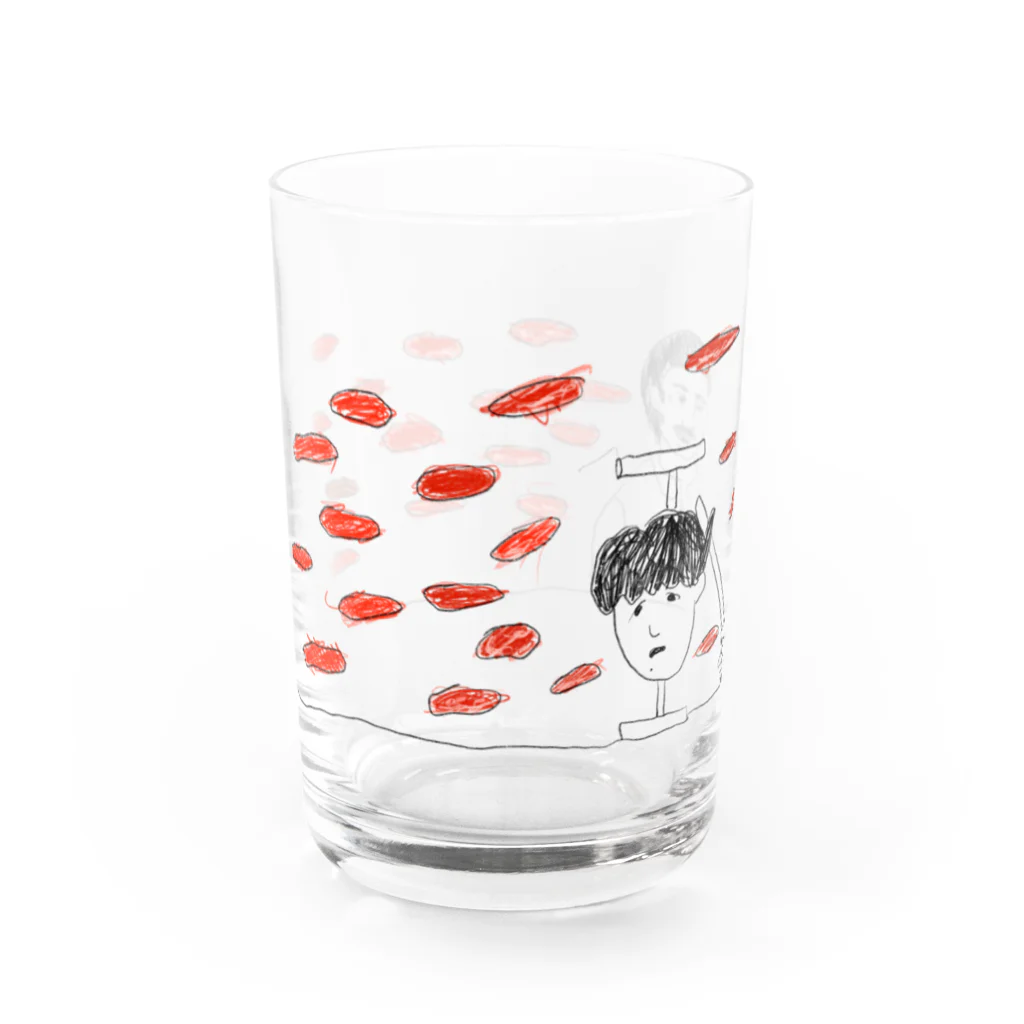 深夜の幸せおすそ分けセンターのトルネードケバブくん Water Glass :left