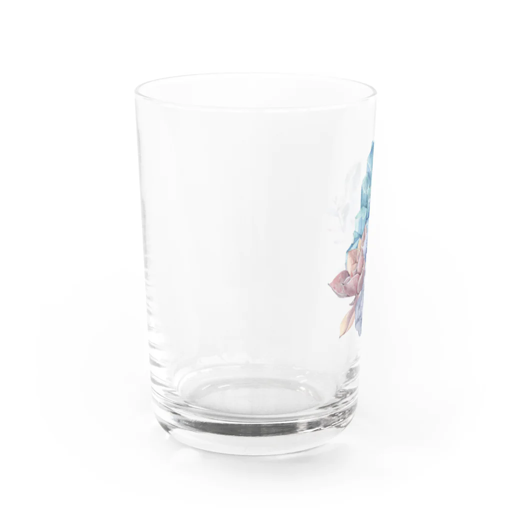 SANKAKU DESIGN STOREの天然石と多肉植物の生け花。 Water Glass :left