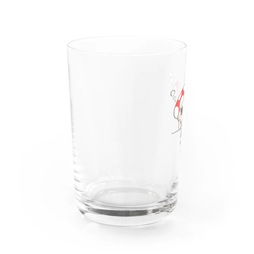 🍓塩野ネリコ🍓のしゅわしゅわきのこ Water Glass :left