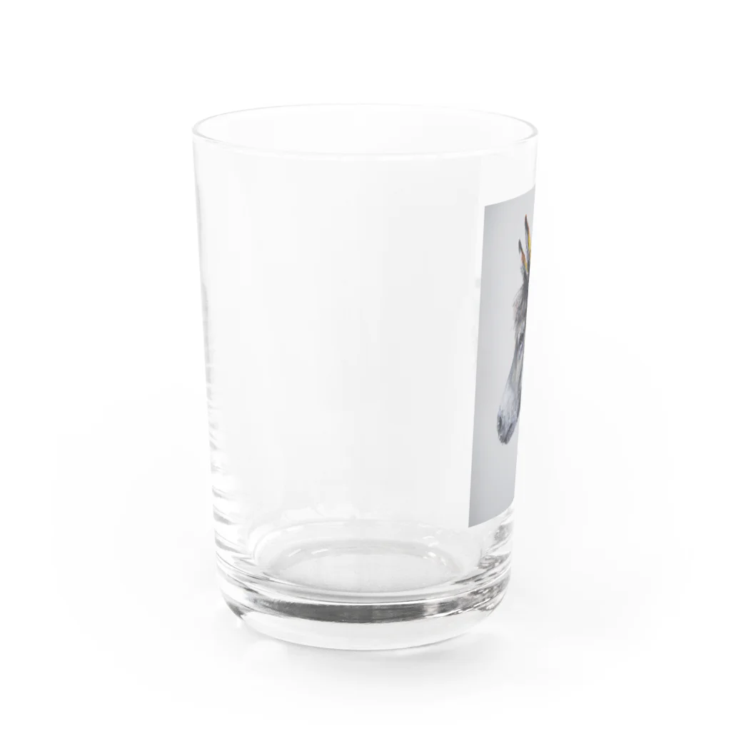 永久凍土の国の白夜のまるでウサギ！ Water Glass :left