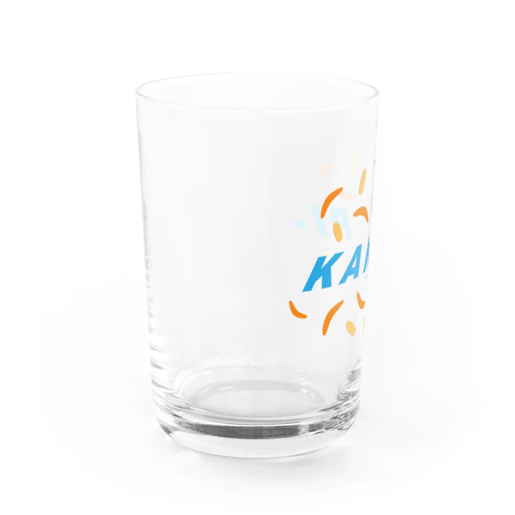 うさぎちゃんアイランドのKAKIPI- ロゴ 青 Water Glass :left