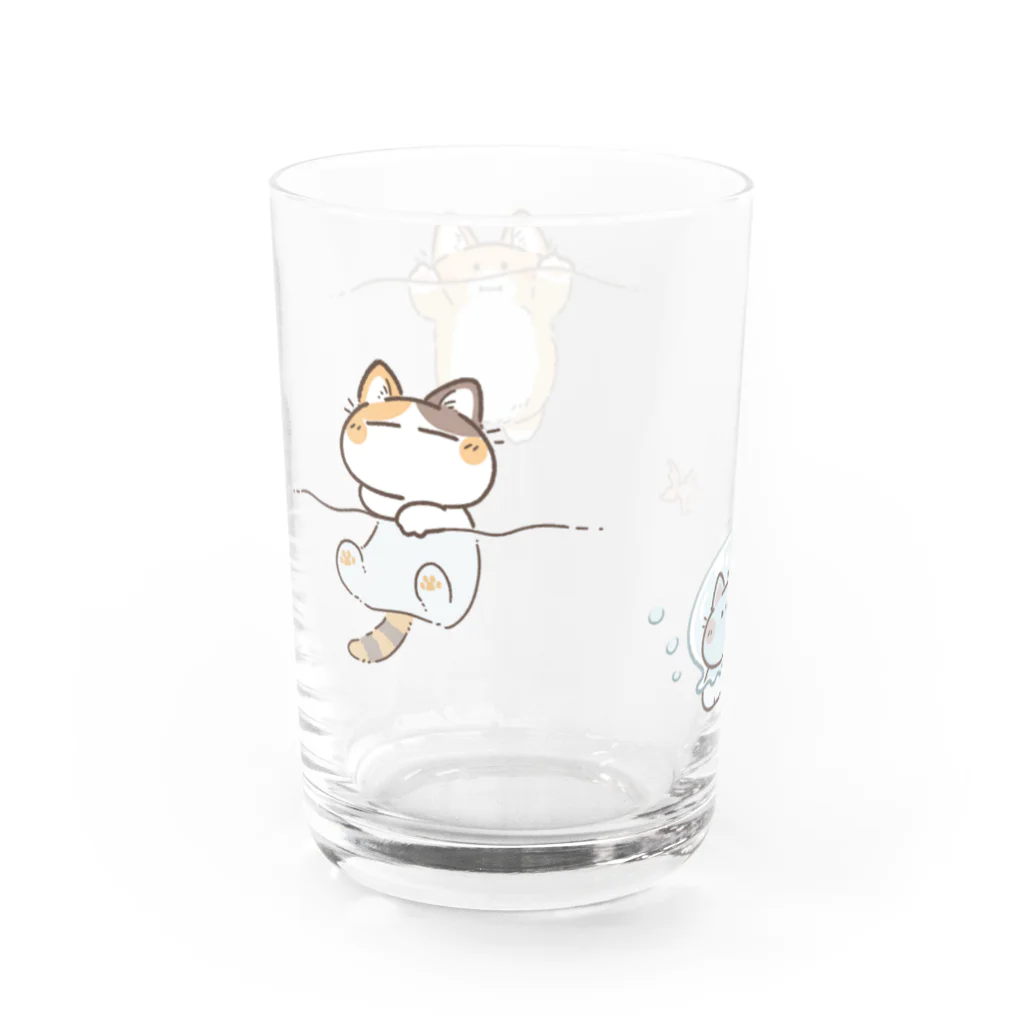 ねこ猫屋さんの水中ねこちゃんズ Water Glass :left