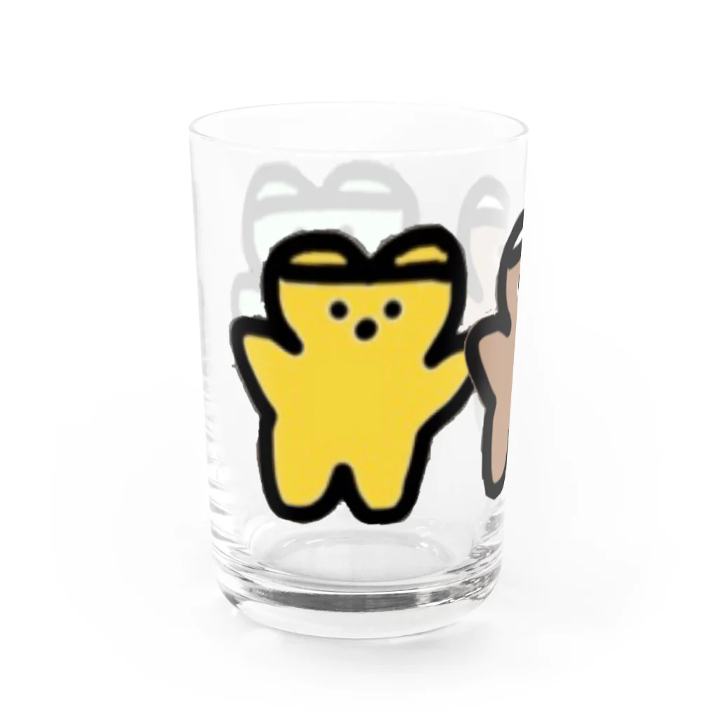 くまくま。ショップのはちみつちょこみんとフレーバー Water Glass :left