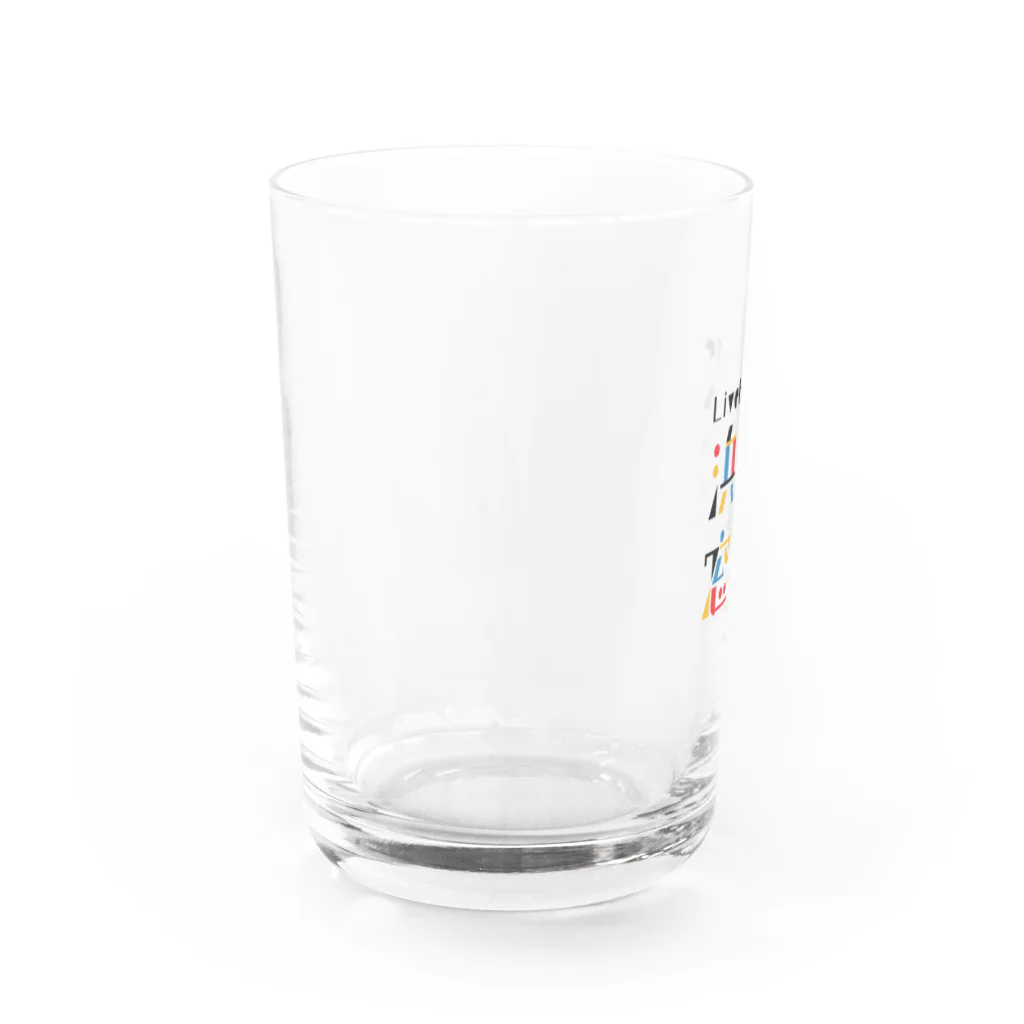 窓枠のお店のロゴ Water Glass :left