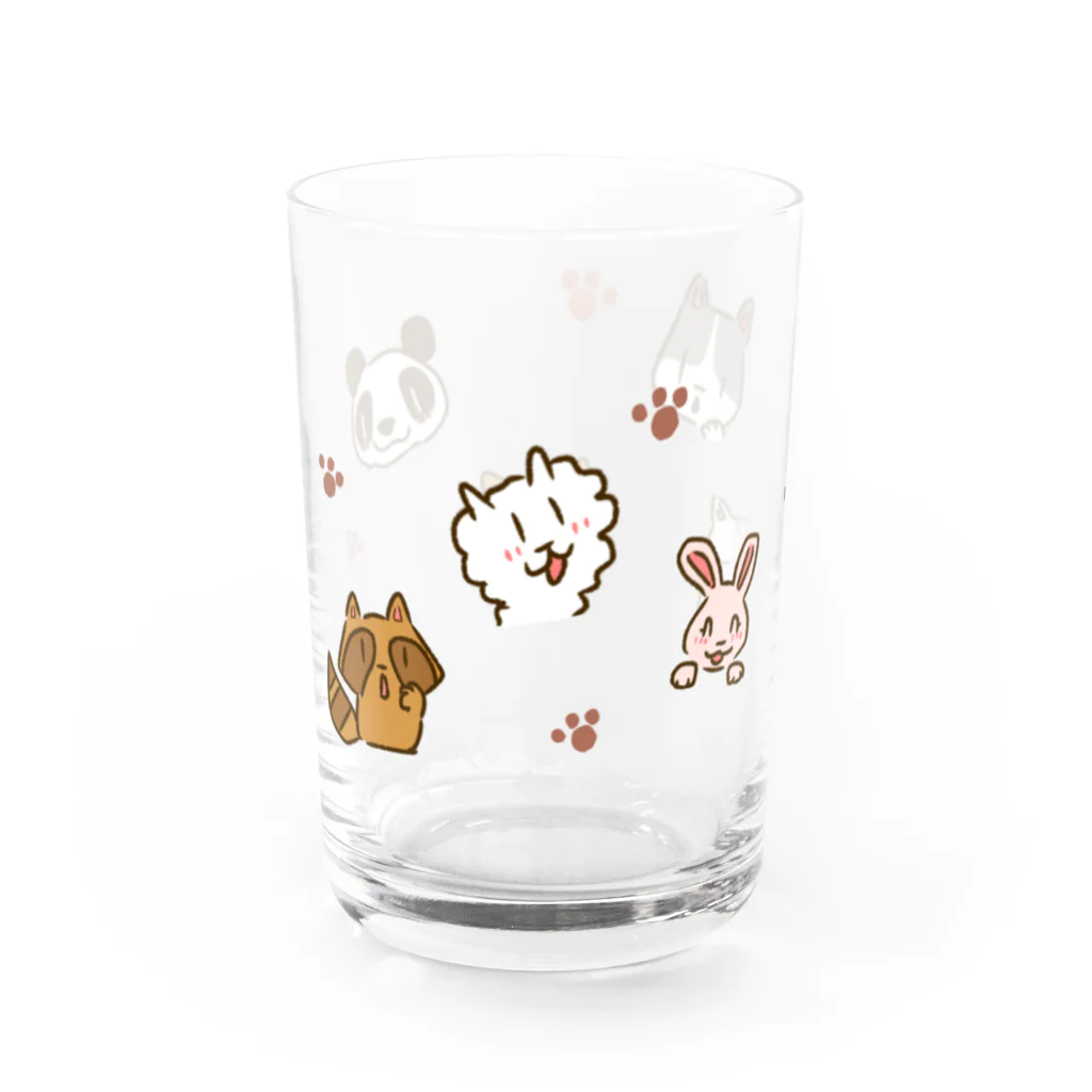 CAFE O MILKのいろんな動物せいぞろい Water Glass :left