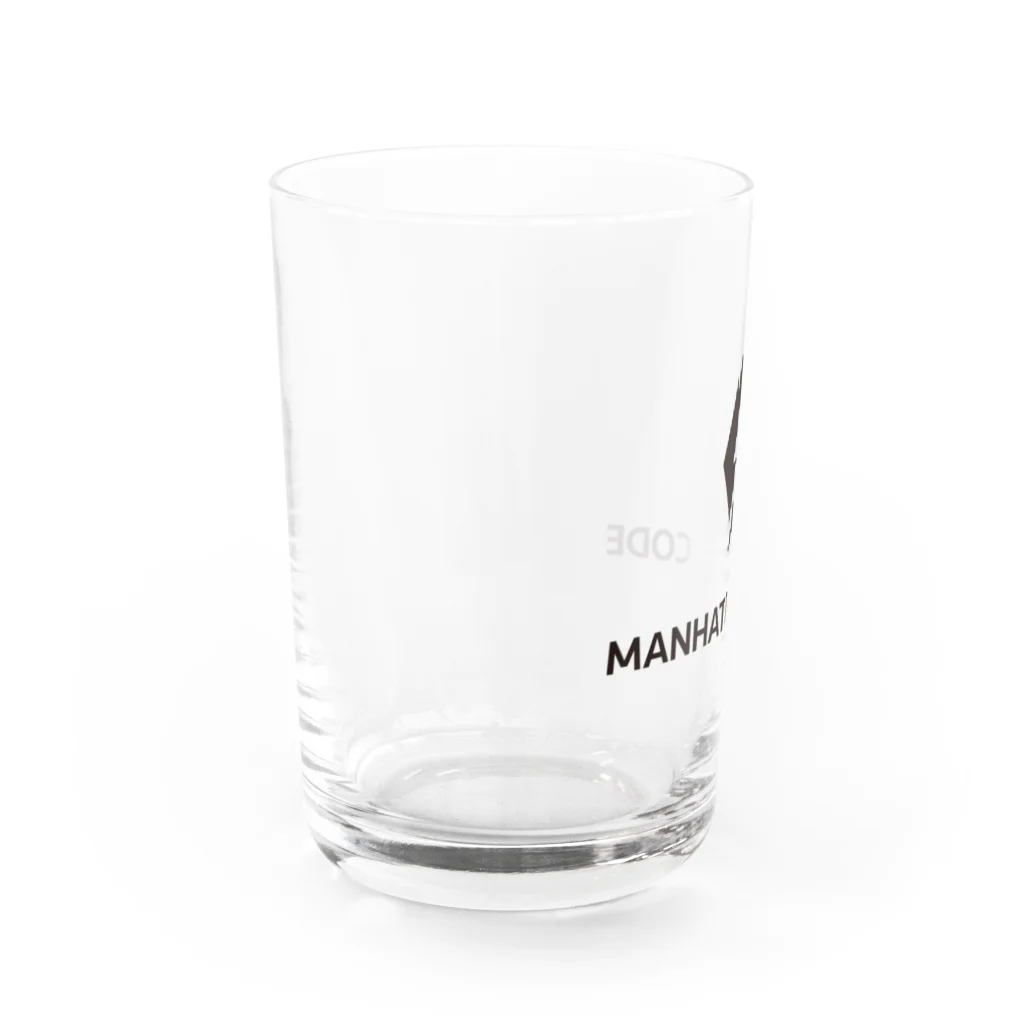 Manhattan Code inc.のMHT_LOGO ｰ BLACK Water Glass :left