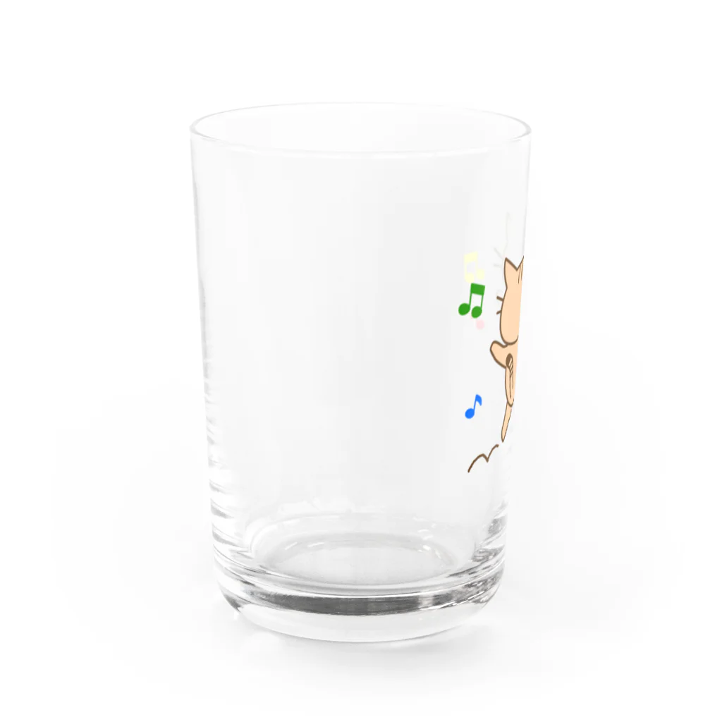 eigoyaのすきっぷする茶トラ猫 Water Glass :left