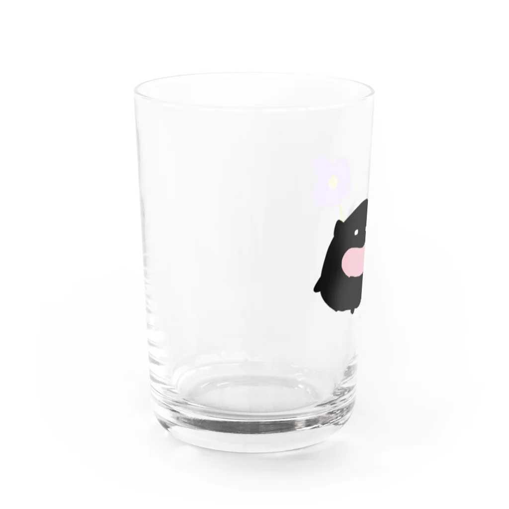 ダイナマイト87ねこ大商会の近所のくろちゃん Water Glass :left