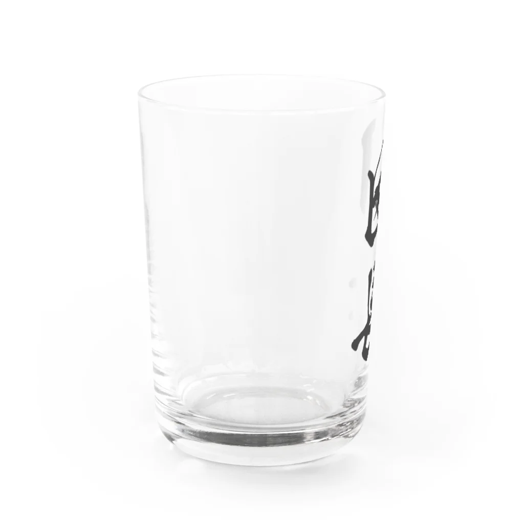 風天工房の団長（黒） Water Glass :left