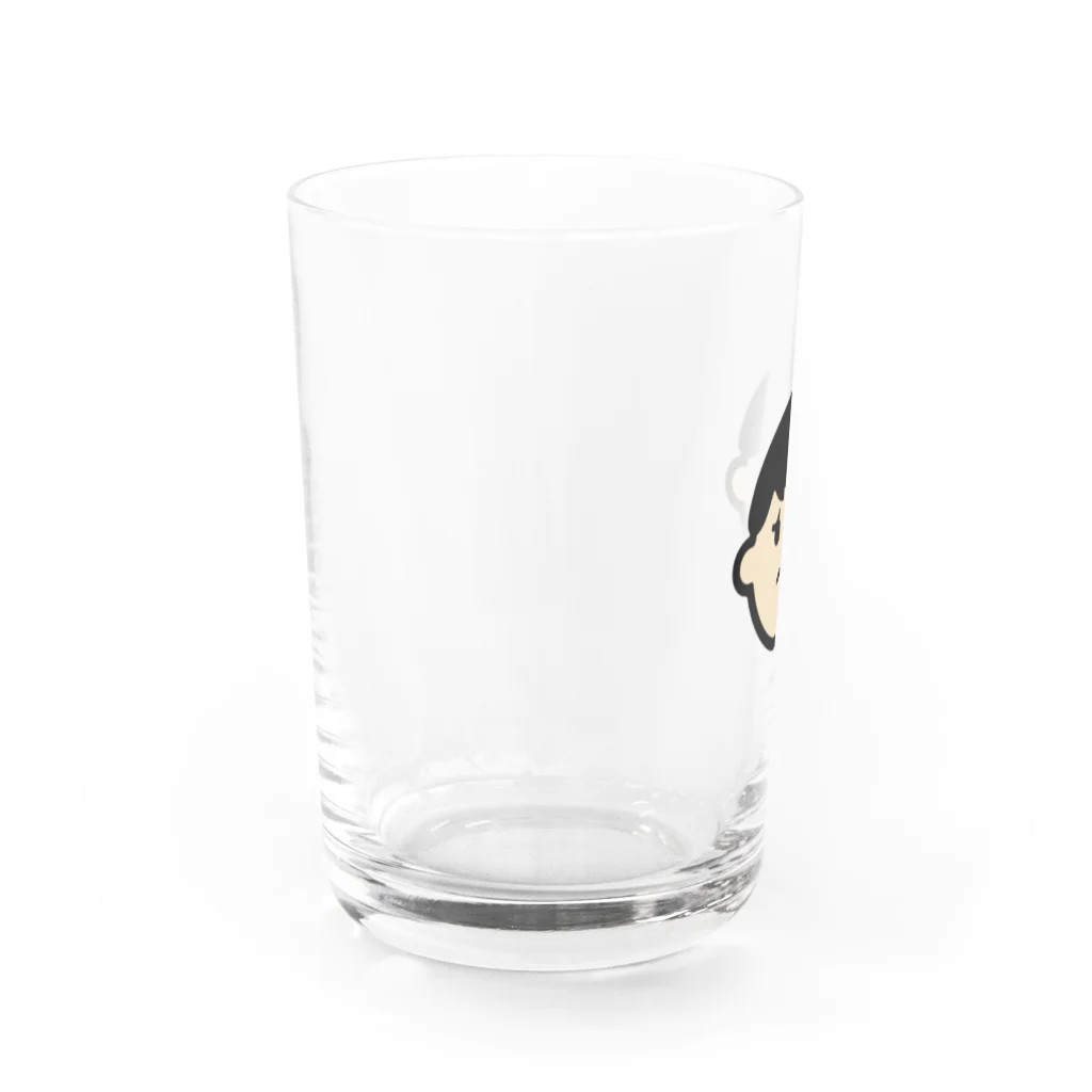 haruの納得いかないの顔グラス Water Glass :left