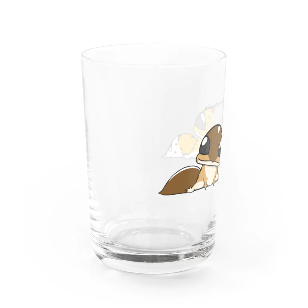 ぴよのカエル屋さんのニシアフ＆レオパ Water Glass :left