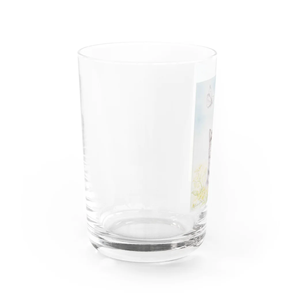 soraclaraの菜の花畑のくらら Water Glass :left