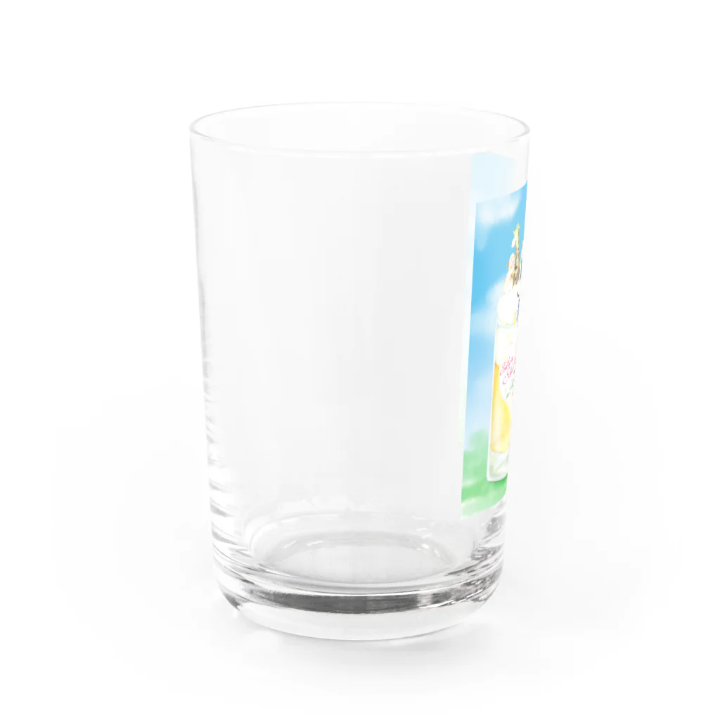 Jodlerin Sakura Kitagawa und die Edelweißmusikantenの明日に乾杯！　ヨーデル北川桜とエーデルワイスムジカンテンロゴ入り Water Glass :left